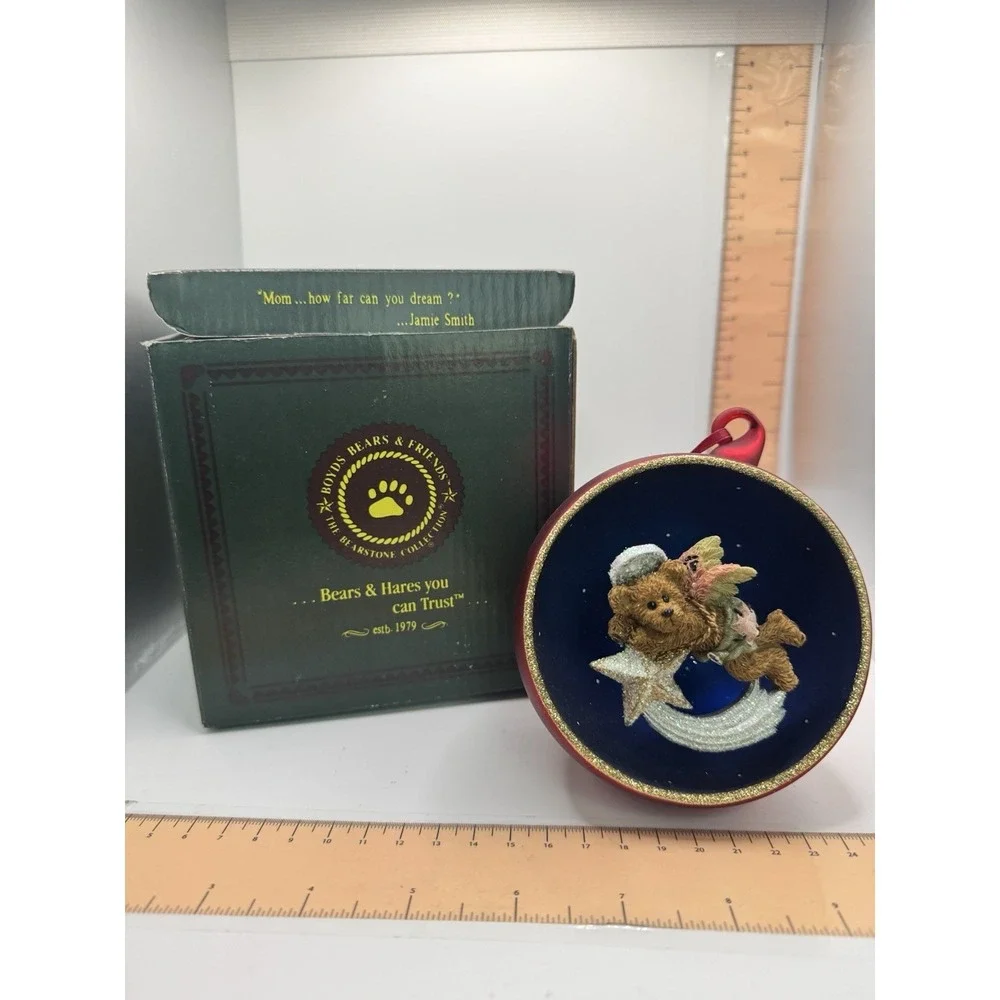 Boyds Bears Resin MCKENZINE SHOOTING STAR Glass Christmas Bearstone 25952GCC RFB